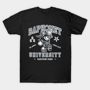 Baphomet University - Vintage Cartoon Devil - Satanic Marching Band T-Shirt